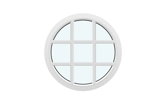 Round Fixed Window Round Fixed Window With 2 Horizontal And 2 Vertical Decorative Bars