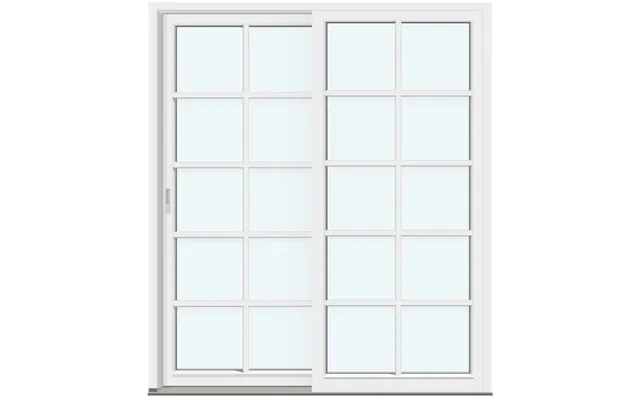 Siegenia Sliding Doors 2 Frames With 4 Horizontal Decorative Bars And 1 Vertical Decorative Bar