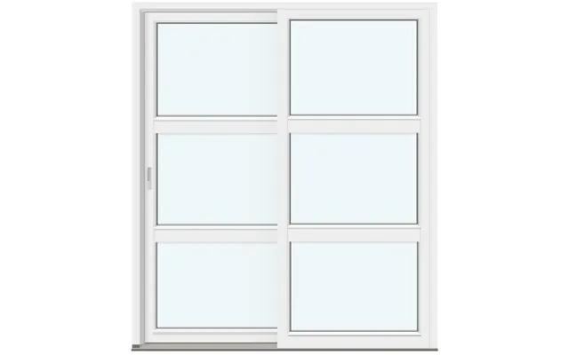 Siegenia Sliding Doors 2 Outward-swinging Door Leaves With 2 Horizontal Glass-dividing Bars