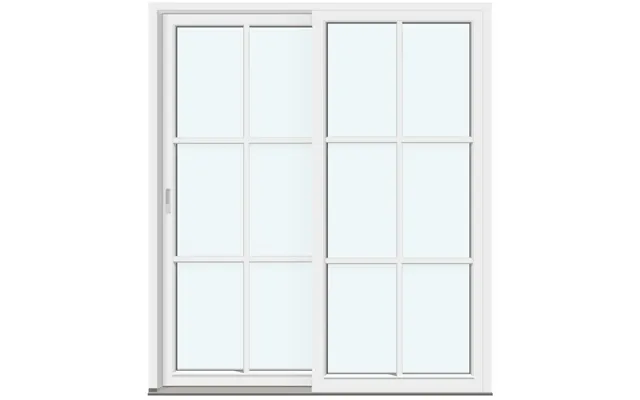 Siegenia Sliding Doors 2 Panels With 2 Horizontal Decorative Bars And 1 Vertical Decorative Bar