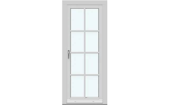 Single-panel Inswing Patio Doors 1 Door Leaf With 3 Horizontal Decorative Bars And 1 Vertical Decorative Bar