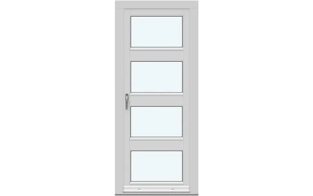 Single-panel Inswing Patio Doors 1 Sash With 3 Horizontal Glass-dividing Bars
