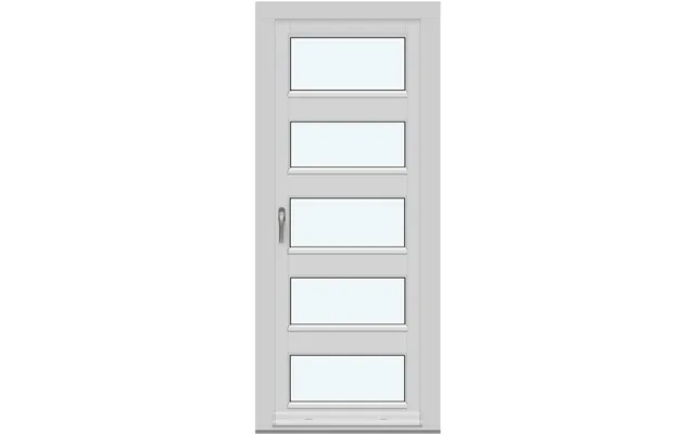 Single-panel Inswing Patio Doors 1 Sash With 4 Horizontal Glass-dividing Bars