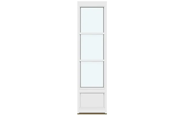 Single-panel Sidelights 1 Door Leaf With Vertical Glass - 2 Horizontal Decorative Bars And A Panel