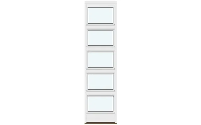 Single-panel Sidelights 1 Outswing Door Leaf With 4 Horizontal Glass-dividing Bars