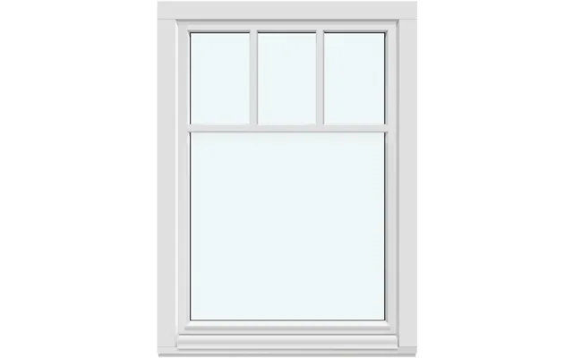 Single-sash Inward-opening Window 1 Sash 1 Horizontal Decorative Bar And 2 Vertical Decorative Bars