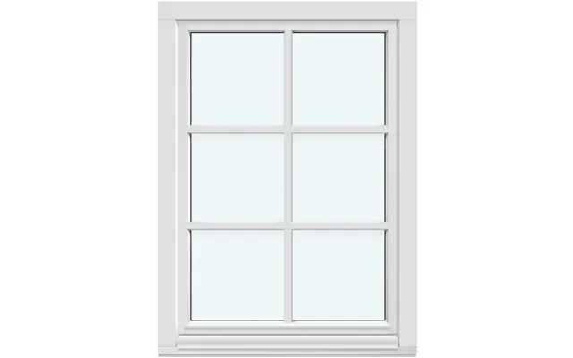 Single-sash Inward-opening Window 1 Sash With 2 Horizontal Decorative Bars And 1 Vertical Decorative Bar