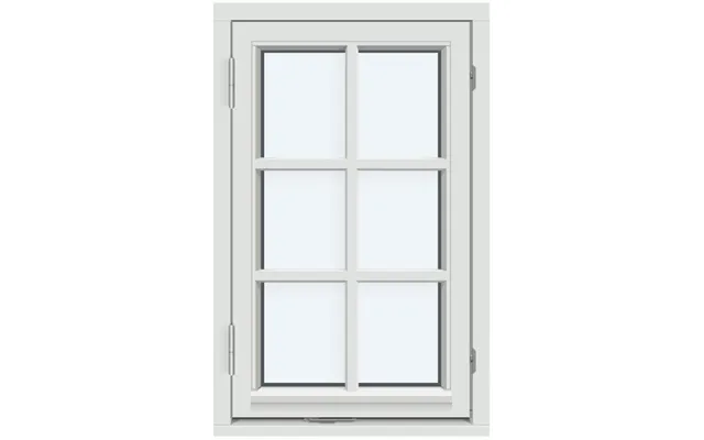 Single-sash Outward-opening Casement Window 1 Sash With 2 Horizontal Decorative Bars And 1 Vertical Decorative Bar