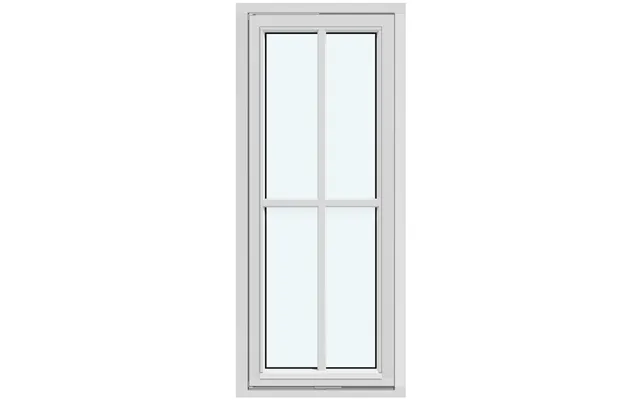 Single-sash Outward-opening Vertical Pivot Window 1 Horizontal Decorative Bar And 1 Vertical Decorative Bar