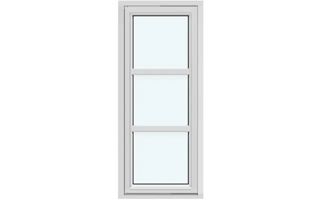 Single-sash Outward-opening Vertical Pivot Window 2 Horizontal Glass-dividing Bars