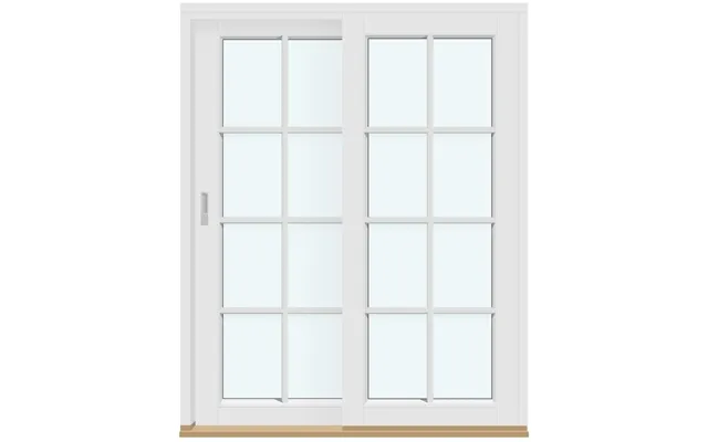 Sliding Doors 2 Frames With 3 Horizontal Decorative Bars And 1 Vertical Decorative Bar