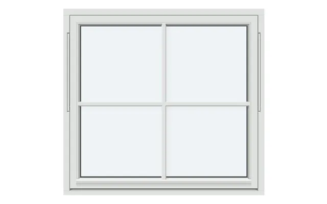 Super-low-uw Outward-opening Passive House Window 1 Sash 1 Horizontal Decorative Bar And 1 Vertical Decorative Bar