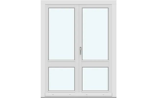 Two-panel Inswing Patio Doors 2 Door Leaves With 1 Horizontal Glass-dividing Bar