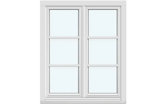 Two-sash Inward-opening Window 2 Sashes With 2 Horizontal Decorative Bars