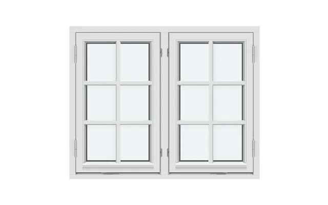 Two-sash Outward-opening Casement Window 2 Sashes With 2 Horizontal Decorative Bars And 1 Vertical Decorative Bar
