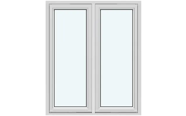Two-sash Outward-opening Vertical Pivot Window 2 Sashes Without Decorative Bars