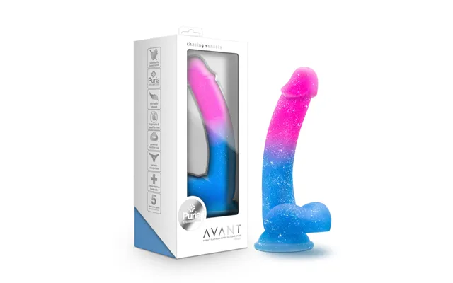 Avant By Blush Chasing Sunsets Mermaid Artisan 8 Inch Dildo With Suction Cup Base - Made With Smooth Ultrasilk Purio Sil