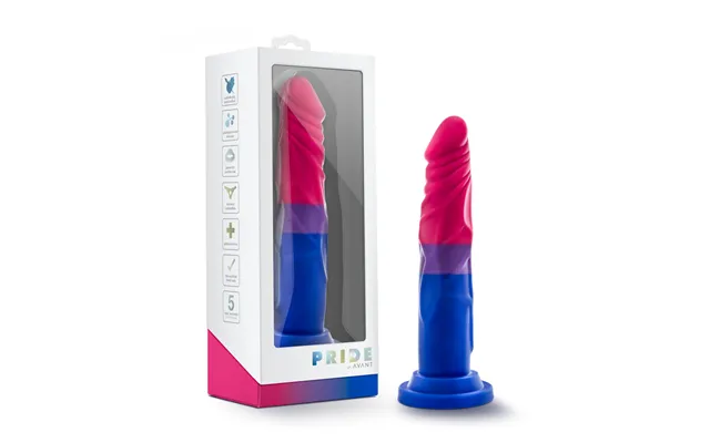 Avant By Blush Pride Love P8 Artisan 7 Inch Dildo With Suction Cup Base - Elegantly Made With Smooth Ultrasilk Purio Sil