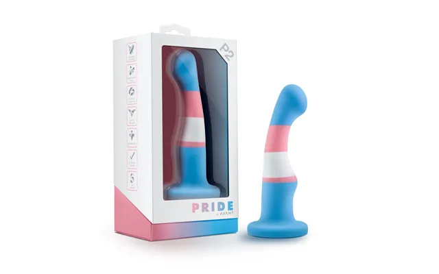Avant By Blush Pride True Blue P2 Artisan 6 Inch Curved P- G- Dildo With - Elegantly Made With Smooth Ultrasilk Purio Si