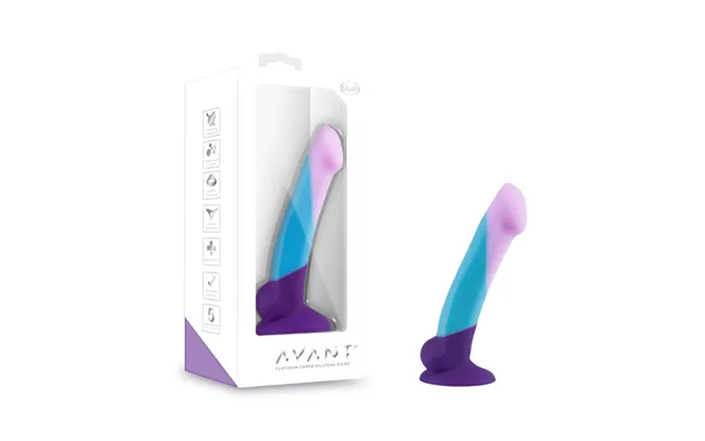 Avant By Blush Purple Haze D16 Artisan 7 Inch Curved G- Dildo With Suction Cup Base - Elegantly Made With Smooth Ultrasi