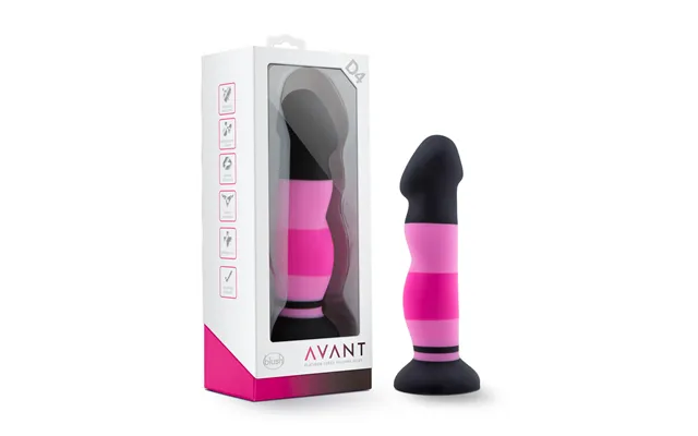 Avant By Blush Sexy In Pink D4 Artisan 8 Inch Curved G- Dildo With Suction Cup Base - Elegantly Made With Smooth Ultrasi