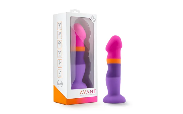 Avant By Blush Summer Fling D3 Artisan 8 Inch Curved G- Dildo With Suction Cup Base - Elegantly Made With Smooth Ultrasi