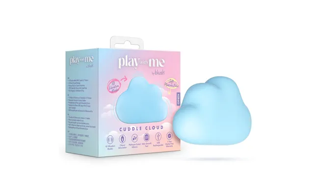 Play With Me Cuddle Cloud Handheld Silicone Clitoral Vibrator With Sensual Pleasure Nubs Usb Rechargeable In Blue