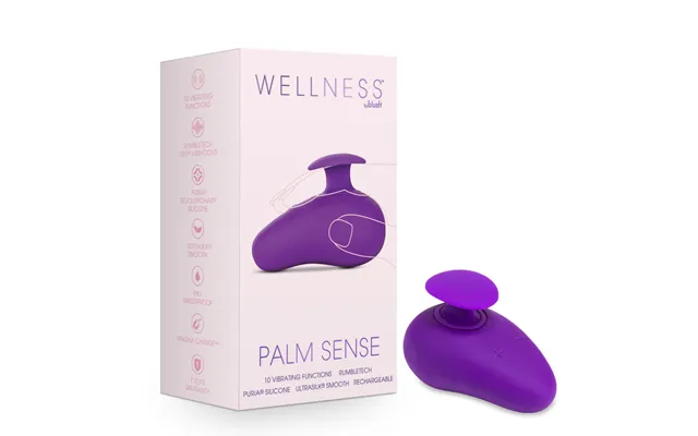 Wellness By Blush Palm Sense Rumbotech Purple Ultrasilk Vibrator - Made With Puria Silicone