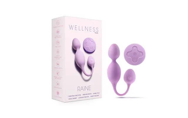 Wellness By Blush Raine Remote Control Vibrating Pelvic Floor Kegel Ball In Purple - 7 Vibration Modes Purio Silicone