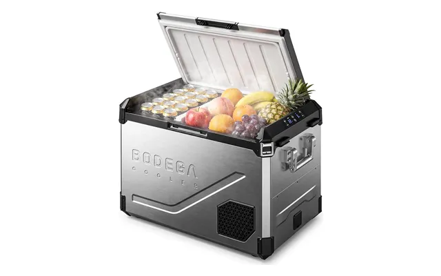 Bodegacooler 12v 63qt Stainless Steel Portable Refrigerator Dual Zone With Removable Divider