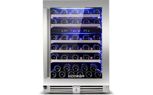Bodegacooler 24 56 Bottles Dual Zone Compressor Wine Cooler With Wood Shelves - Jc-165b