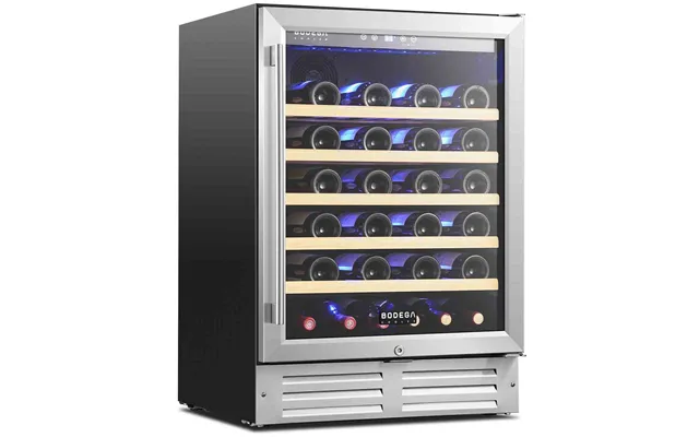 Bodegacooler 24 Inch Wine Fridge 52 Bottles Silent Single Zone Cooler