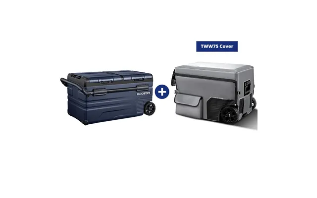 Bodegacooler 75l Dual-zone Car Fridge 80 Quart Portable 12v Refrigerator & Freezer - Tww75 With Cover