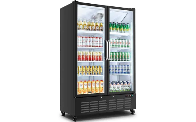 Bodegacooler Commercial Merchandiser Refrigerator - 36.8 Cu.ft Double Glass Door Beverage Cooler