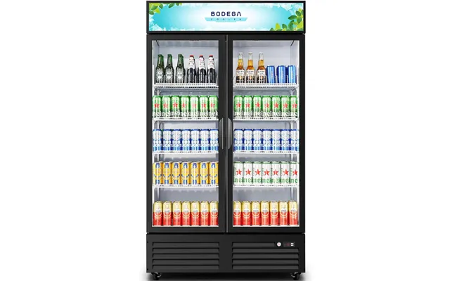 Bodegacooler Commercial Refrigerator 2 Glass Doors Display Refrigerator Merchandiser 35