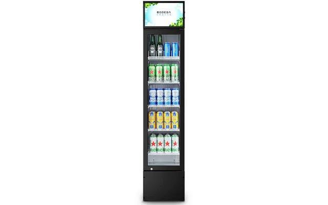Bodegacooler Commercial Refrigerator - 5.7 Cu.ft Glass Door Beverage Cooler Merchandiser Refrigerator With Adjustable Sh