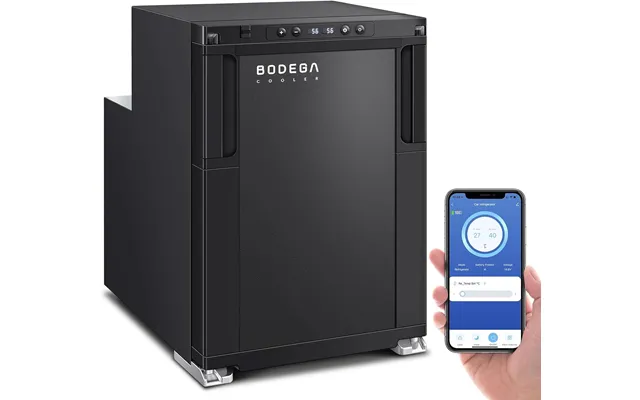 Bodegacooler Upgraded 12-volt Refrigerator - 45l 1.6cu.ft Rv Fridge And Freezer With App Control & Lock