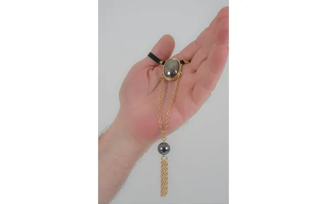 Babyfather - Gold Penis Chain With Hematite Gem Tassel