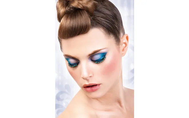 Black-blue-green Rhinestone Eyelashes