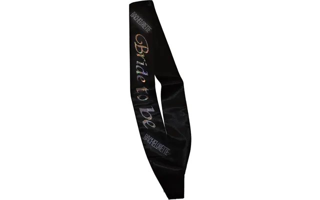 Bride-to-be Sash - Black With A Clear Stone