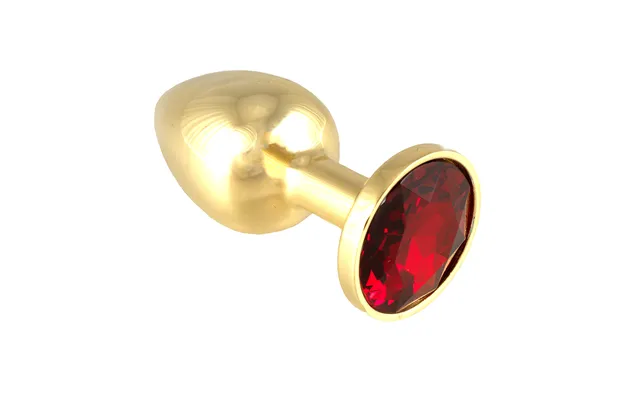 Gold Butt Plug With Rose Crystal