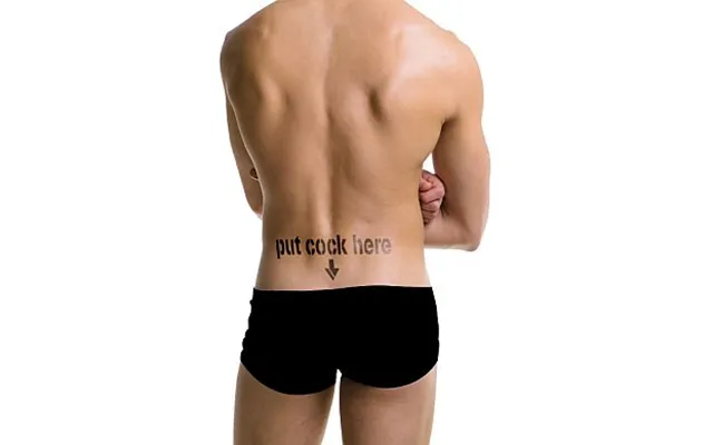 Put Cock Here Temporary Tattoo Pack Of Four
