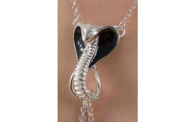Uto - Silver Breast And Nipple Necklace With Cobra Charm