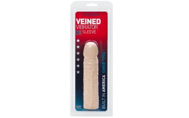 Veined Vibrator Sleeve 8 Inch - White