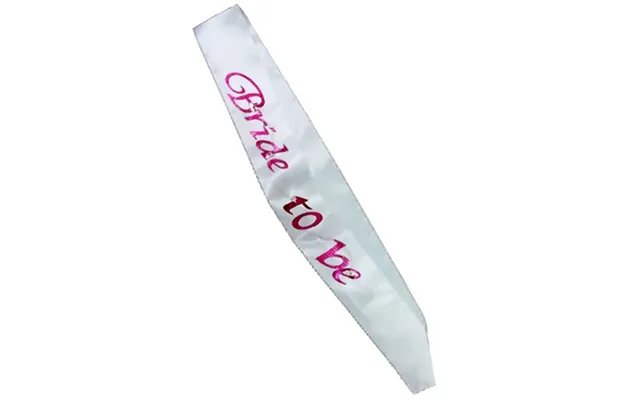 White Bride-to-be Sash