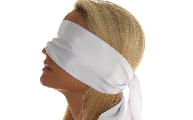 White Satiny Blindfold