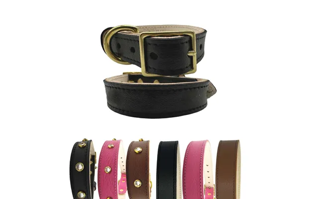 Plain Leather Dog Collar - No Crystal Small Black