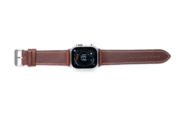 Classic Leather Strap - Mahogany Stainless Steel