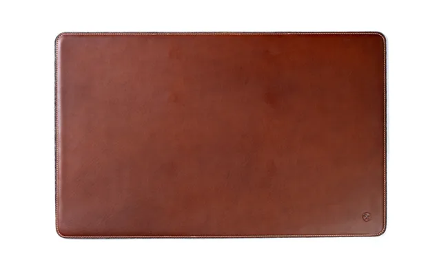 Leather And Woolen Desk Pad - Light Mahogany