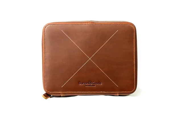Leather Techfolio Cord Organizer - Light Mahogany